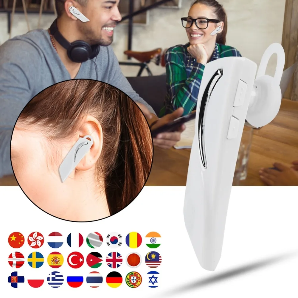 Портативный Умный голосовой переводчик Bluetooth мгновенный голосовой переводчик в режиме реального времени для путешествий Бизнес Поддержка 22 языков