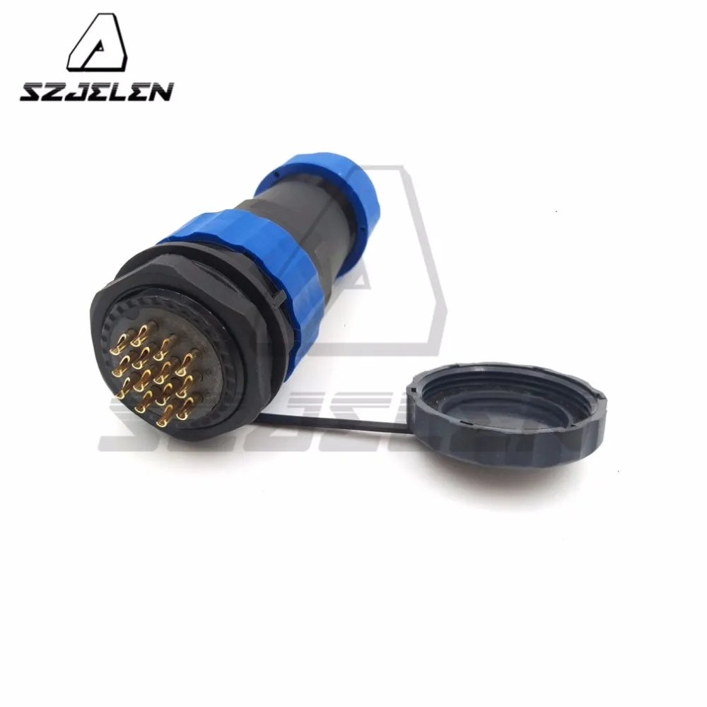 

SD28TP-ZM , 14pin waterproof connector Plug and socket IP67, Rated current 10A, industrial power connector
