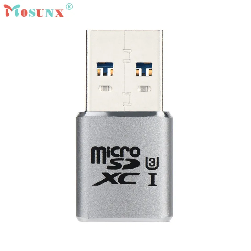Mosunx Расширенный считыватель USB 3,0 мини-кардридер/MICRO SD/SDXC алюминиевый TF кардридер 1 шт
