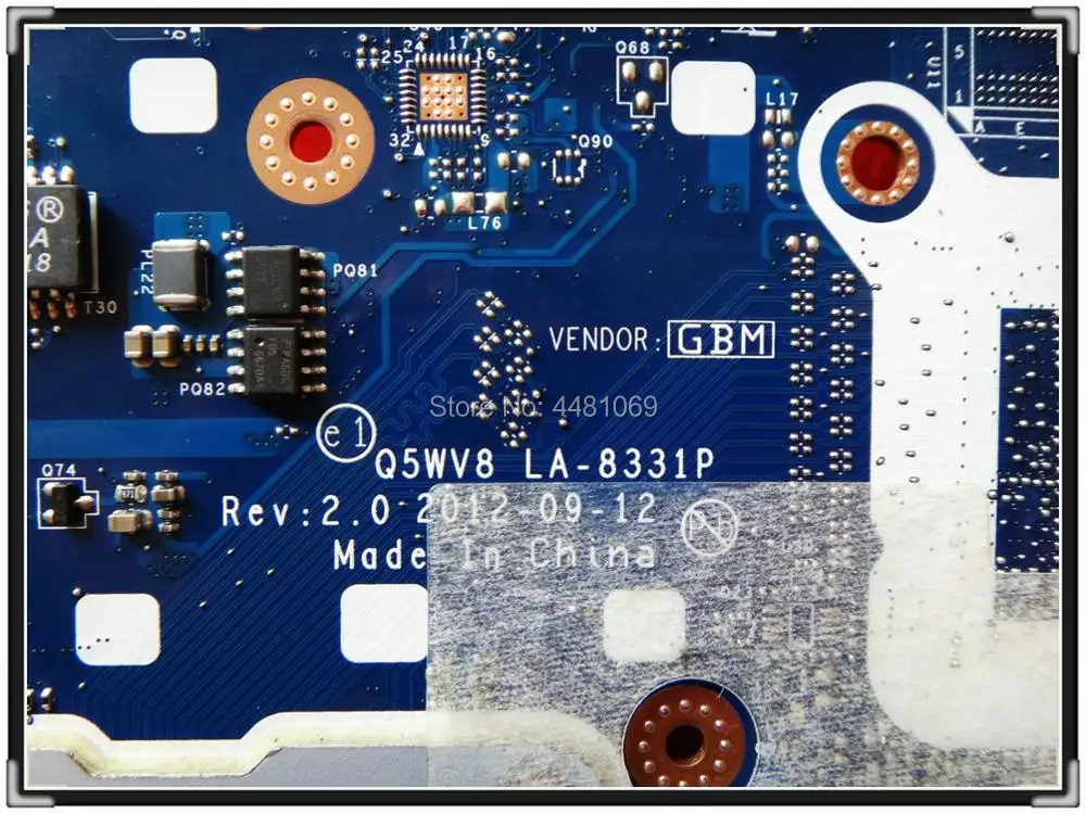 Q5WV8 LA-8331P для Acer планшетов V3-551 материнская плата ноутбука шлюз NV52L DDR3 NB.C1711.001 NBC1711001 |