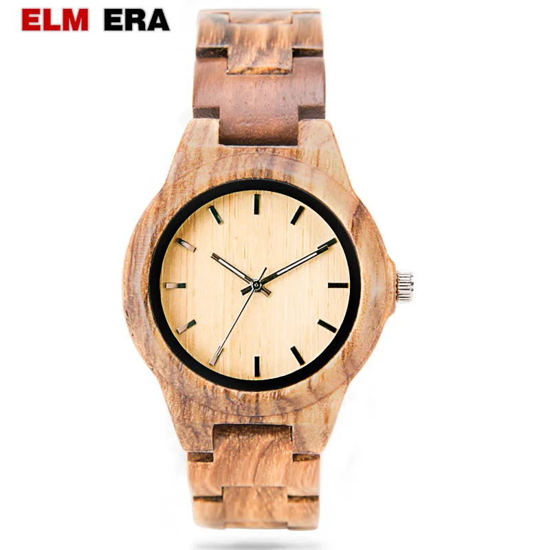 Деревянные часы ELMERA женские relojes деревянные браслет Брендовые Часы|Женские
