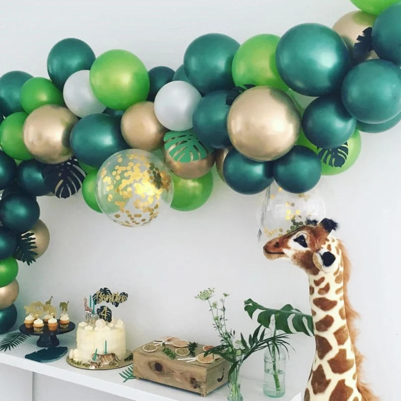 Baby Shower воздушные шарики в форме животных на день рождения джунгли вечерние для
