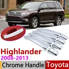 Для Toyota Highlander Kluger XU40 2008  2013 хромированные дверные ручки крышки наклейки на автомобиль отделка Набор 2009 2010 2011 2012