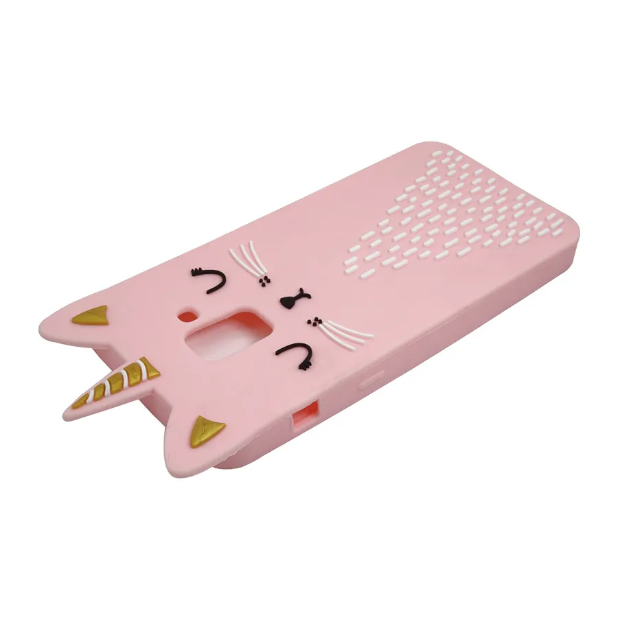 For Samsung Galaxy A5 2018 A530 Cute 3D Cartoon Golden Horn Cat Soft Silicon Phone Back Cover Case for A8 cases Capa |