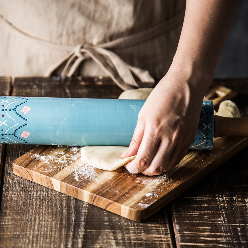 

ANTOWALL Ceramic household rolling pin large kitchen roller drum activity non-stick pole stick dumplings rolling rod
