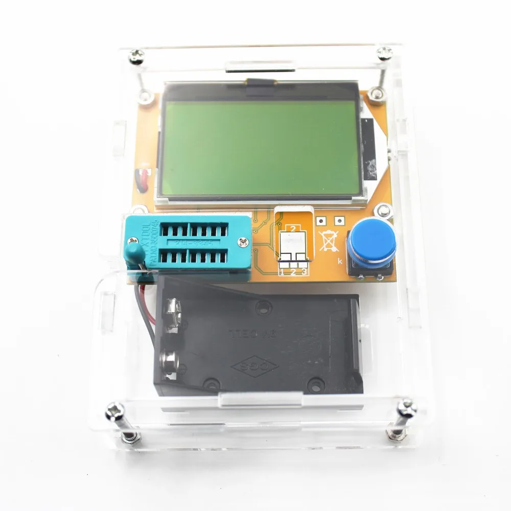 Мега328 Транзистор Тестер Диод Триод Емкость ESR Метр MOS/PNP/NPN L/C/R+ Коробка хорошо работает бесплатная доставка.