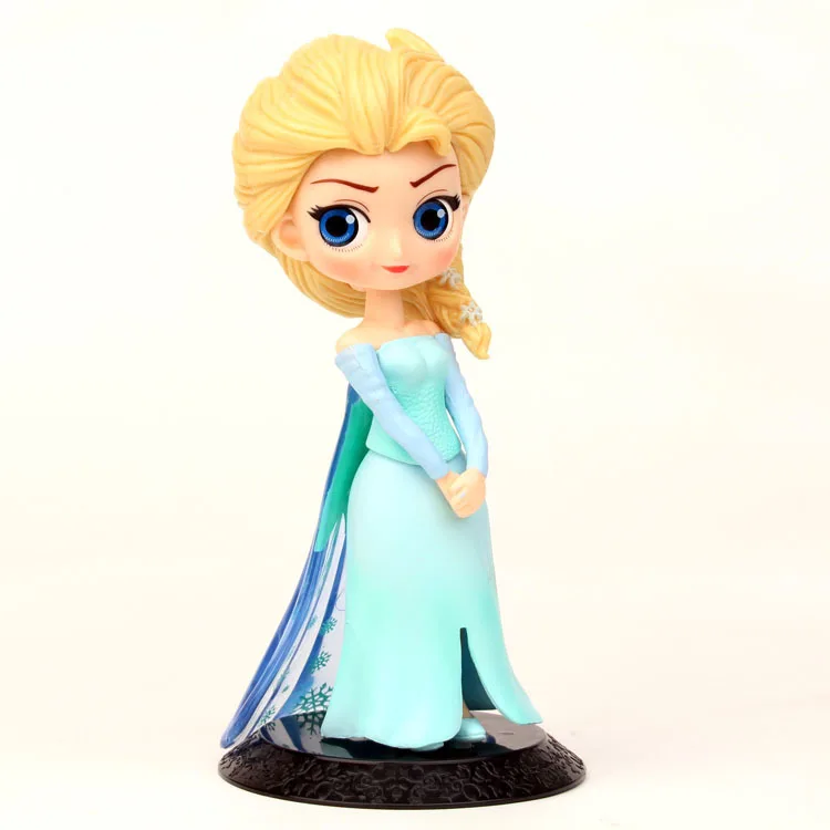 Дисней Принцесса игрушки Q Posket Замороженные Эльза Анна ПВХ Фигурки Белоснежка Мерида куклы детские игрушки для девочек подарок