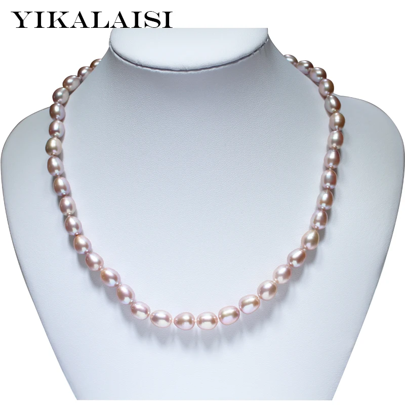 

YIKALAISI 2017 fine Pearl choker Necklace jewelry Natural Freshwater pearl 925 sterling Silver jewelry For Women wedding gifts