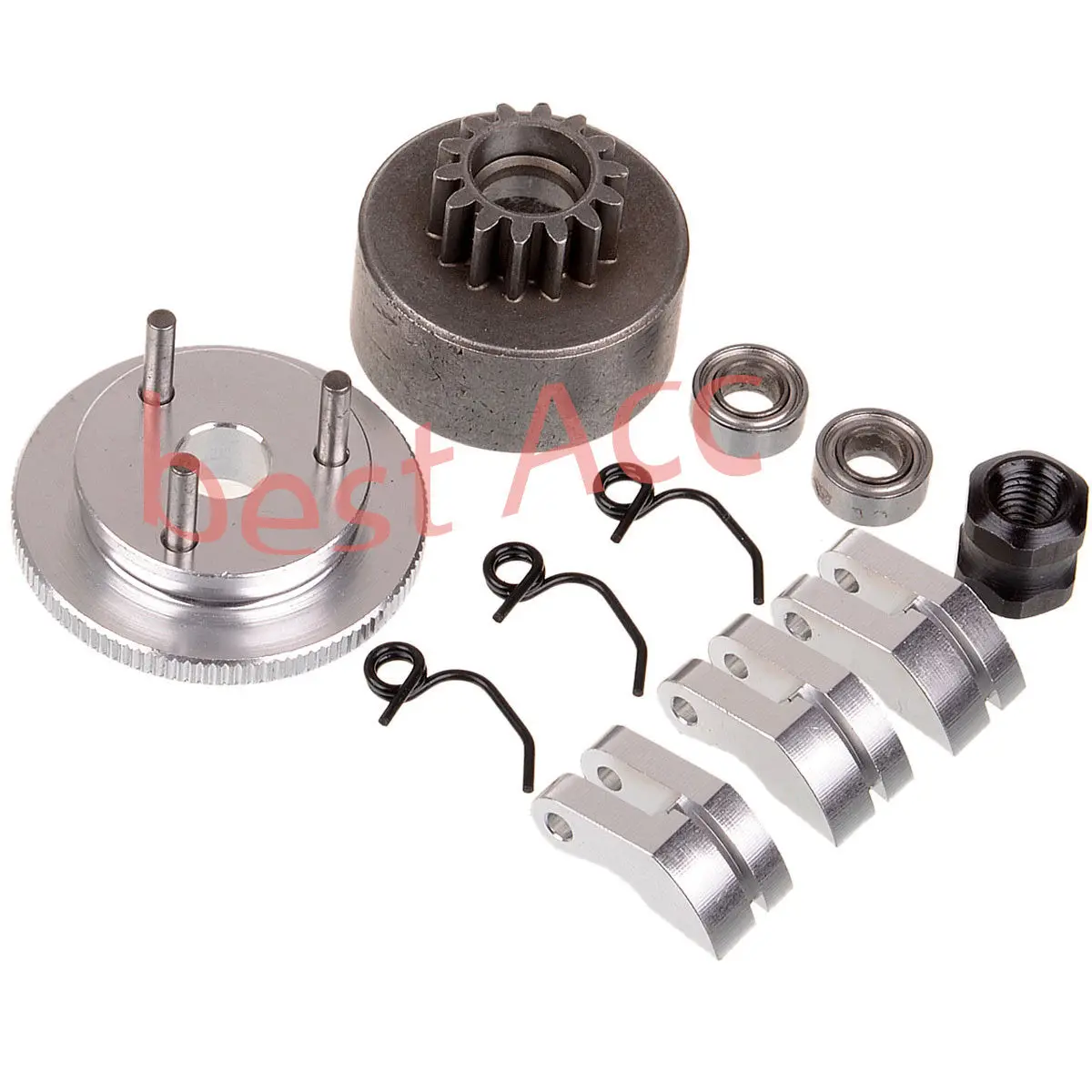 81020 сцепление Bell Gear (14 T) + маховик в сборе Серебряный RC HSP 1:8 Monster Truck|Детали и