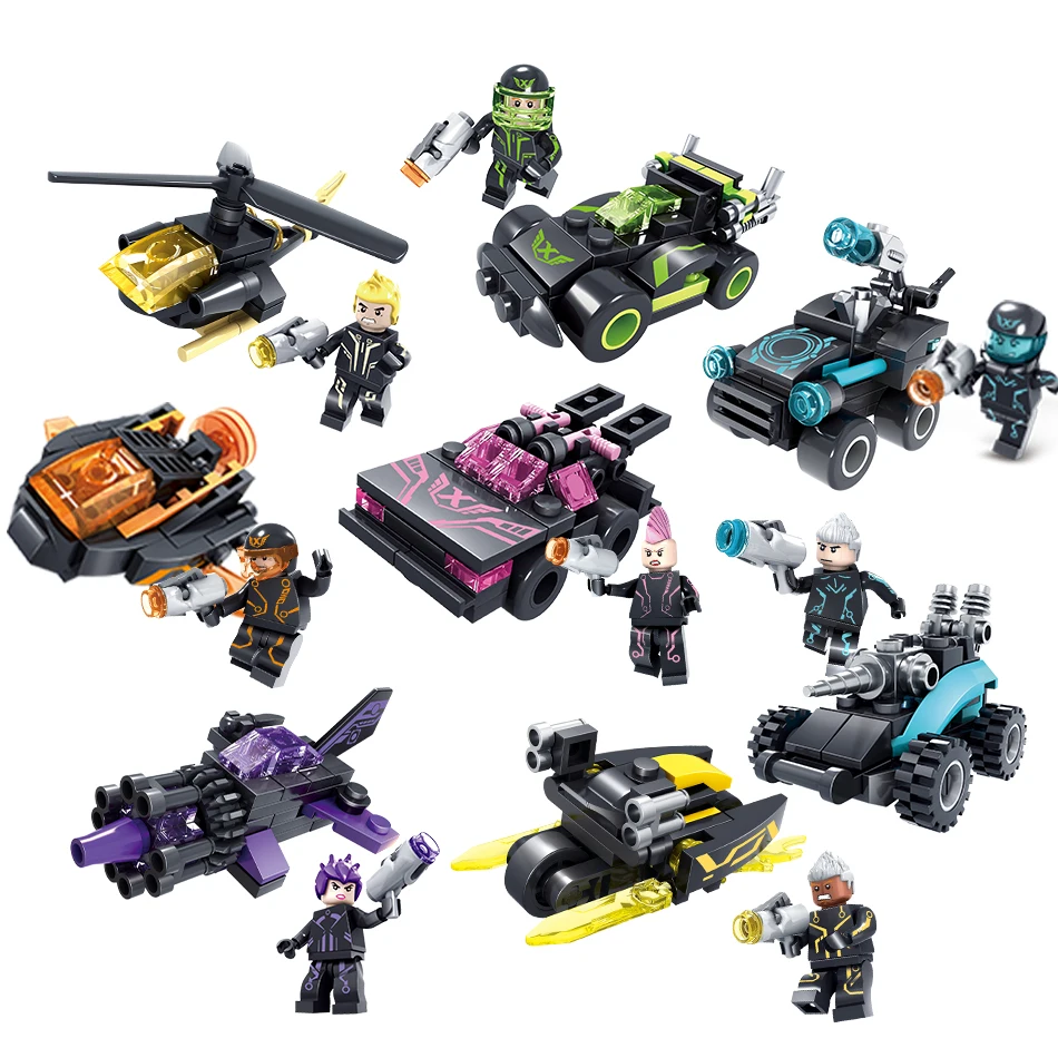 Кази 3in1 строительные блоки город война полиции серии мини фигурки кирпичи оружие