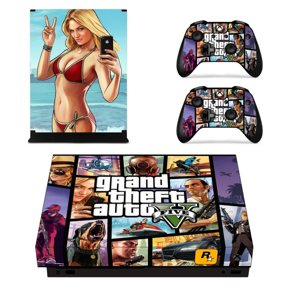 Grand Theft Auto V GTA 5 Лицевая панель кожаная консоль и наклейка на контроллер для