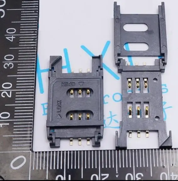 10 шт./лот слот для SIM-карты 6P 6-контактный держатель карты
