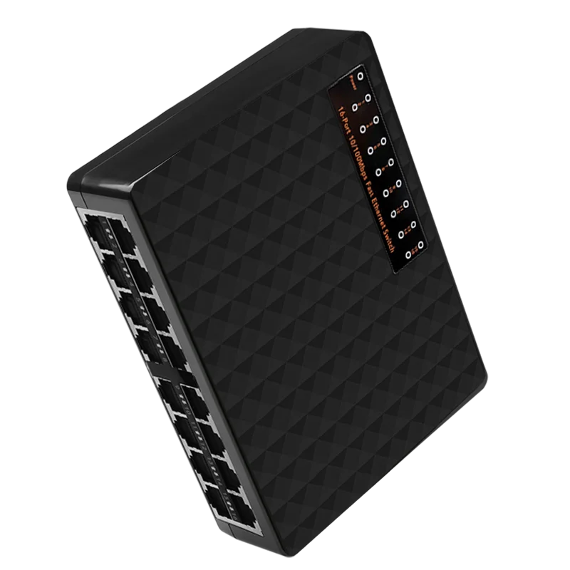16 Порты Fast Ethernet сетевой коммутатор 10/100 Мбит/с RJ45 Nework Переключатель HDMI концентратор для настольного компьютера