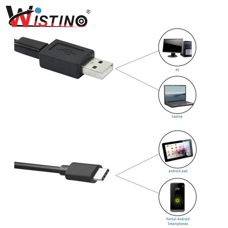 Wistino 7mm Hard Cable Endoscope Camera Android Car Mini Type-c USB Waterproof Inspection Pipe Surveillance Snake | Безопасность и