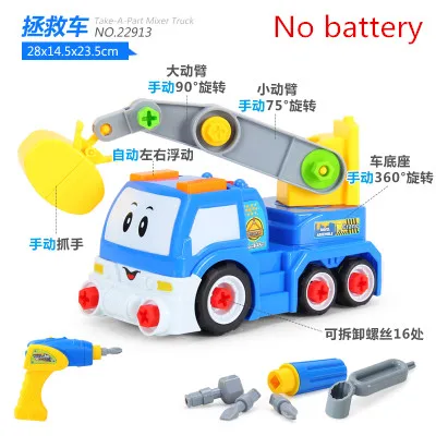 Car003SaveTruck DIY разборка сборки игрушки для детей инженер грузовик автомобили, вертолет поезд Обучающие блоки игрушки отвертка гайка# car007 - Цвет: Car003SaveTruck