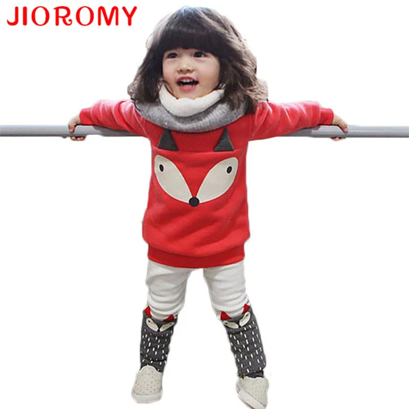 JIOROMY комплект одежды для маленьких девочек Осень зима 2019 милая детская одежда из 2