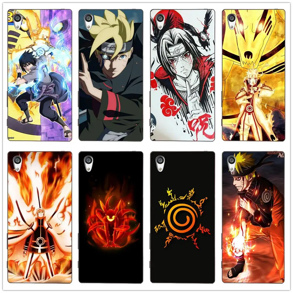 Cartoon Naruto Sasuke Kakashi TPU soft phone case back Cover For Sony Xperia E3 E5 M2 4 5 T3 X XA1 XZ Premium shell Coque |