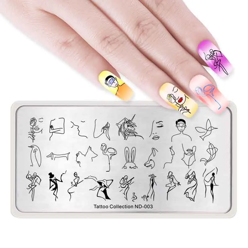 18 Born Pretty DIY пластина для стемпинга для нейл-арта Цветочные Животные Мультфильм Цветок Изображение Шаблон лак для ногтей трафарет инструмент для маникюра - Цвет: 18
