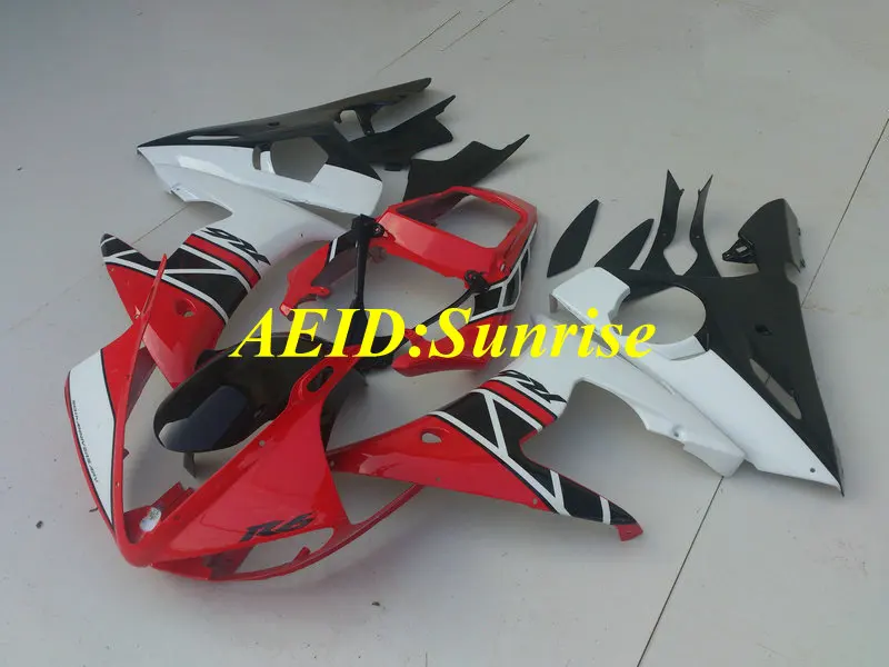 Motorcycle Fairing kit for YAMAHA YZFR6 03 04 05 YZF R6 YZF600 2003 2004 2005 ABS Red white black Fairings set+gifts YF19 | Автомобили и