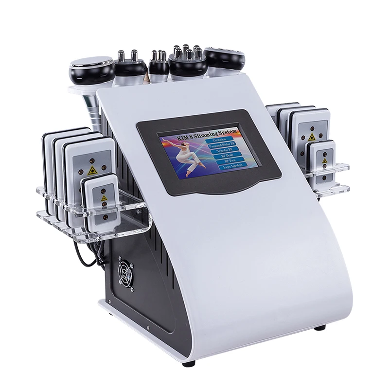 Goedkoop Nieuwe Model 40K Ultrasone Liposuctie Cavitatie 8 Pads Lllt Lipo Laser Vermagering Machine Vacuüm Rf Huidverzorging Salon Spa Apparatuur