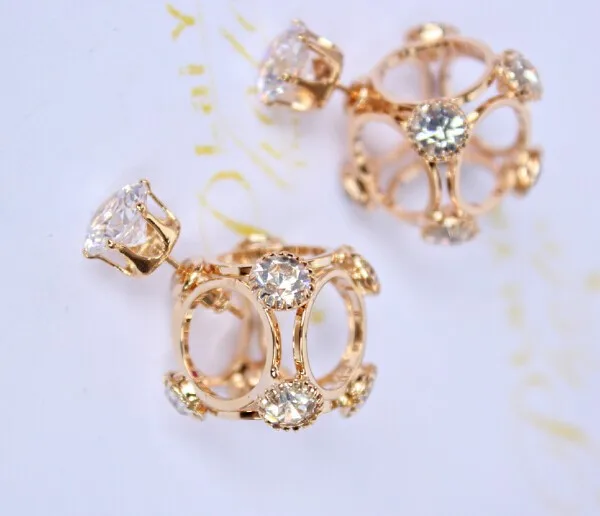 2019 новый дизайн модная брендовая бижутерия Двухсторонние серьги для женщин