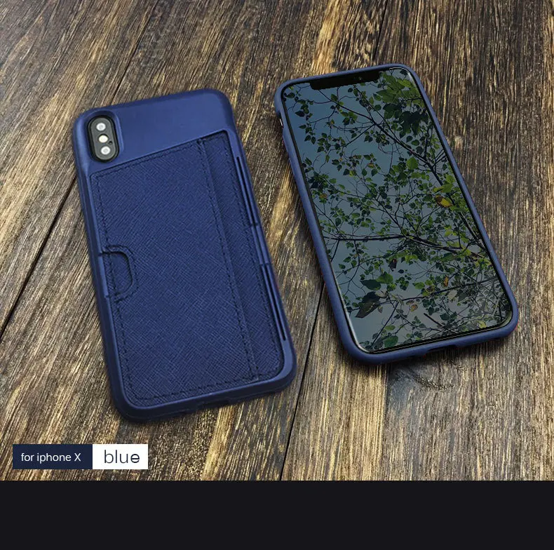 Esamday, тонкий Чехол из искусственной кожи для iPhone X, чехол, роскошная задняя крышка, держатель для карт, кошелек, карман для кредитных карт, сумка для мобильного телефона