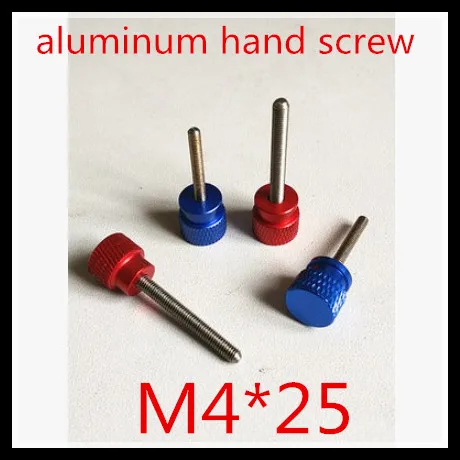 

20pcs/lot M4*25 Aluminum Alloy Colourful Step Hand Tighten Screw