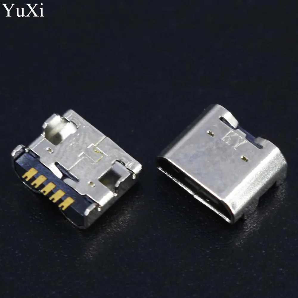 

YuXi 10PCS/LOT new Micro mini USB Connector jack socket For LG Intuition VS950 V500 V400 F100 Charging Port dock plug repair