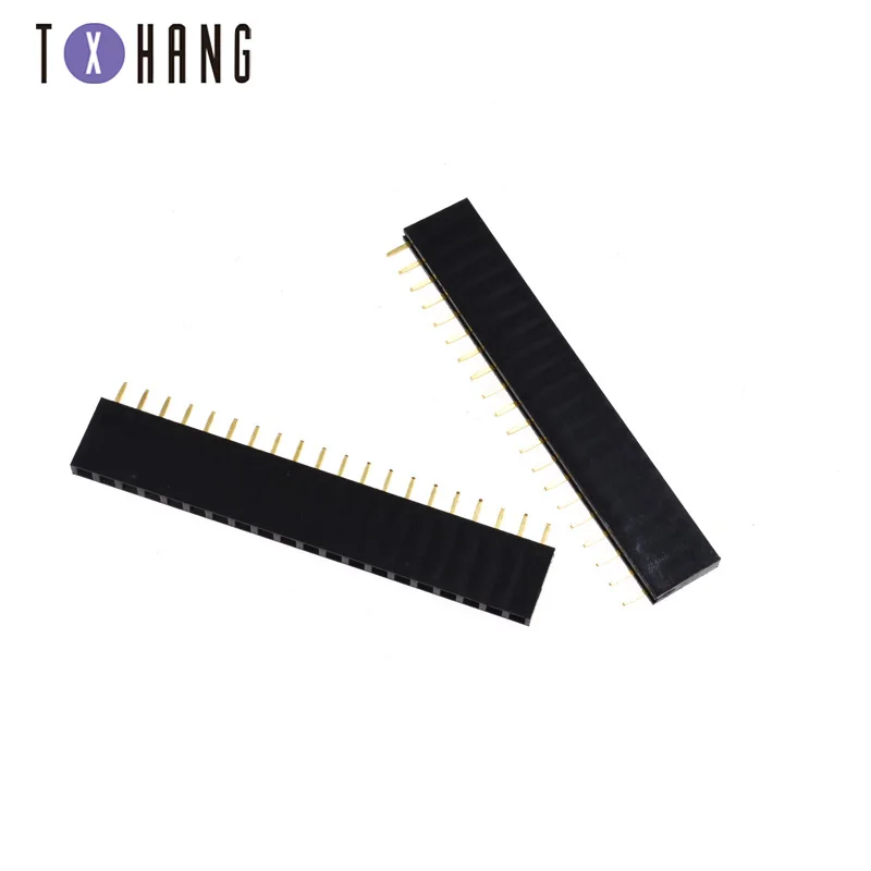 

10PCS 1X4Pin 40Pin single Row Female Right Angle Header Socket Pin Strip 2.54mm