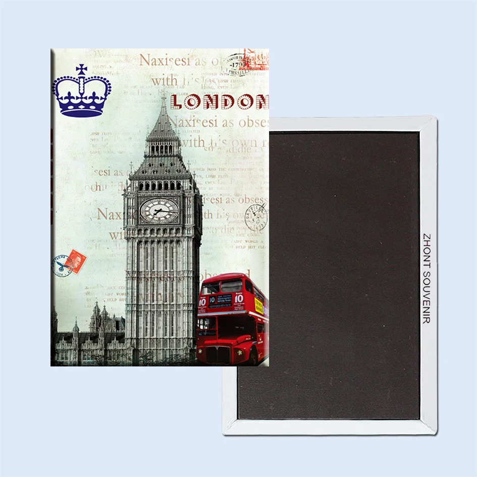 

Big Ben Vintage style London postcards 22584 Landmark Magnetic refrigerator Travel souvenirs gifts