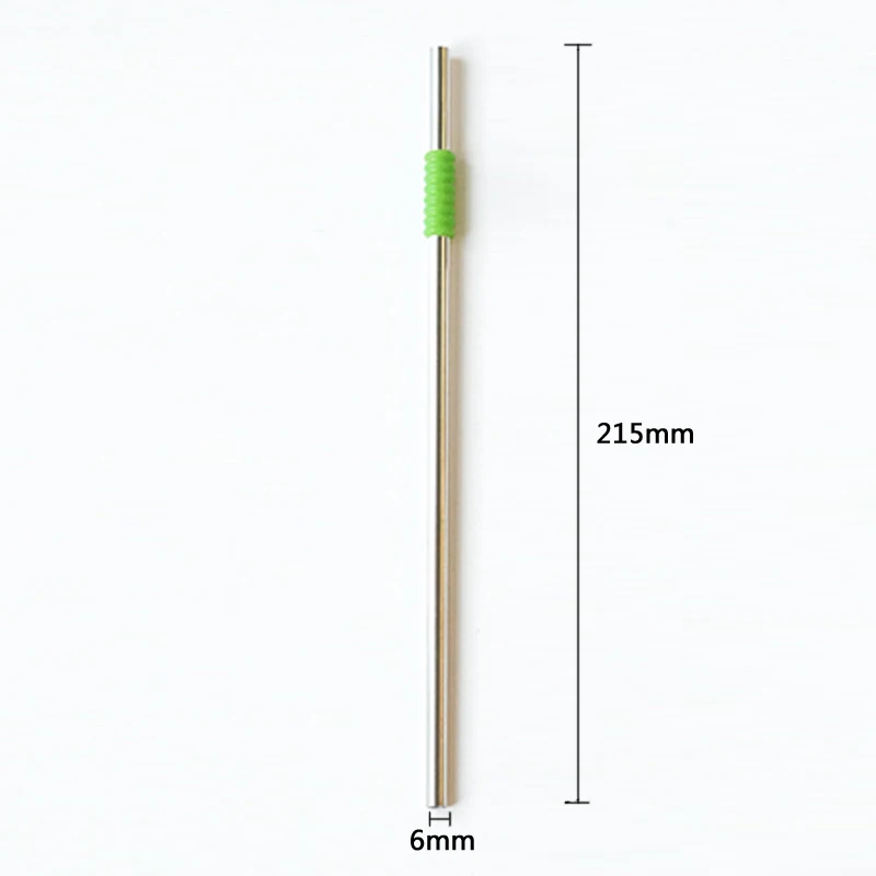 Reusable Metal Straw Straight Bent Spoon Cleaner Brush Stainless Steel Drinking Bag Set Bar Accessory | Дом и сад
