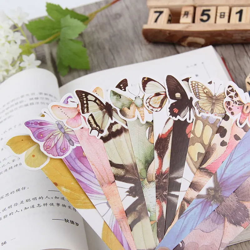 30 шт./кор. в китайском стиле Закладка ваза бабочка бумага Bookmarks lomo карты детские канцелярские школьные принадлежности papelaria подарок для детей