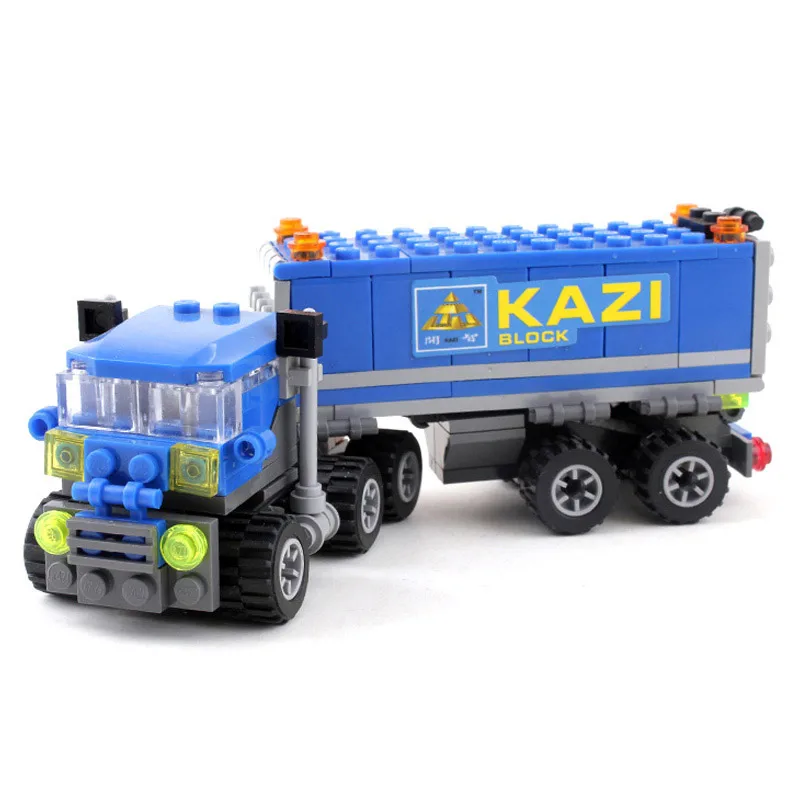 KAZI 163pcs DIY Dumper Truck Model City Building Blocks Enlighten Bricks Sets with figures Educational Toys For Children Gifts | Игрушки и
