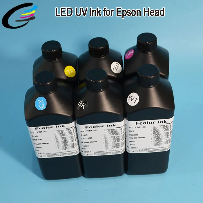 

C, M, Y, K, Clear + Clear Roland Eco UV Curable Ink LEC-540 LEC-330 LEC-300