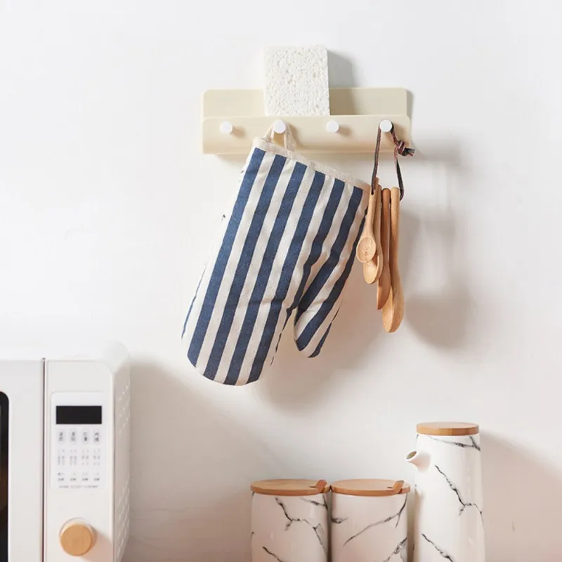 Bathroom Organizer 3 Colors Glue No Nail Wall Key Hanger Entrance Storage Racks | Дом и сад