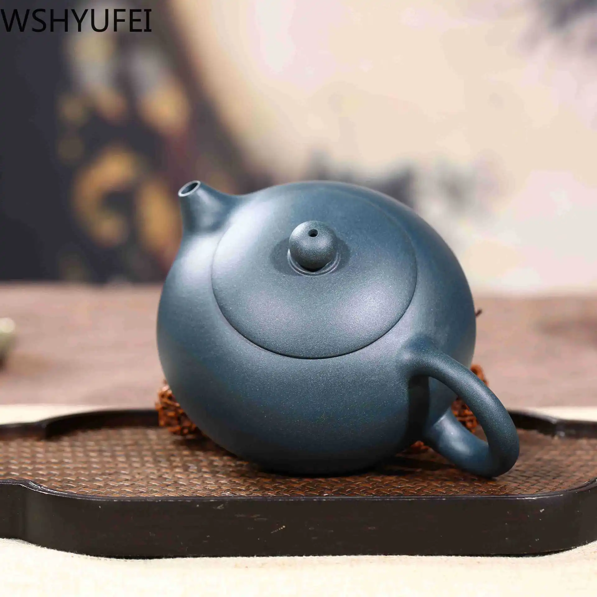 Фиолетовый песок ручной работы фиолетовый чайник плоский Xi Shi 250 мл чайный набор