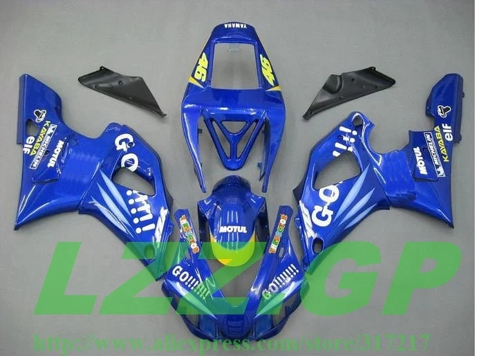 

HOT Injection blue body for YZFR1 98 99 YZF1000 YAMAHA YZF-R1 98 99 YZF R1 1998 1999 fairing kits Pre_drilled