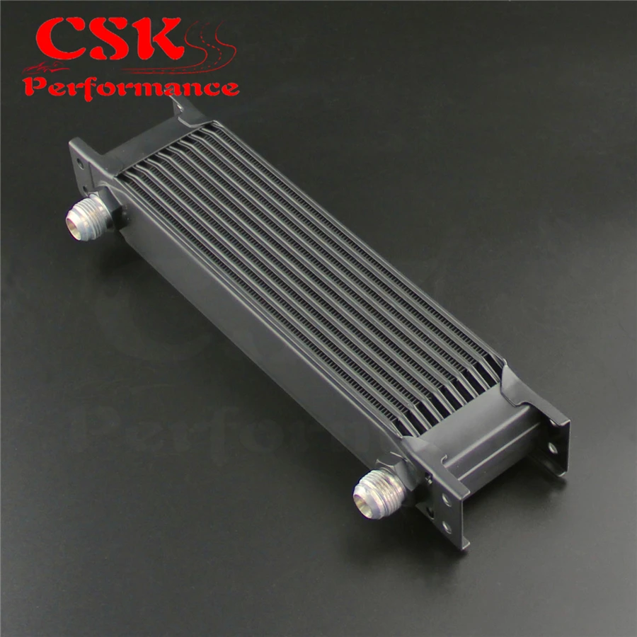 AN10 Universal Aluminum Engine Transmission 10 Row 248mm Oil Cooler Mocal Type Black |