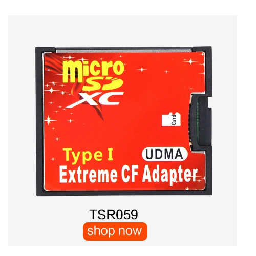 TISHRIC 2 порта Micro SD TF для CF адаптер для MicroSD HC для Compact Flash type I устройство для чтения карт памяти конвертер