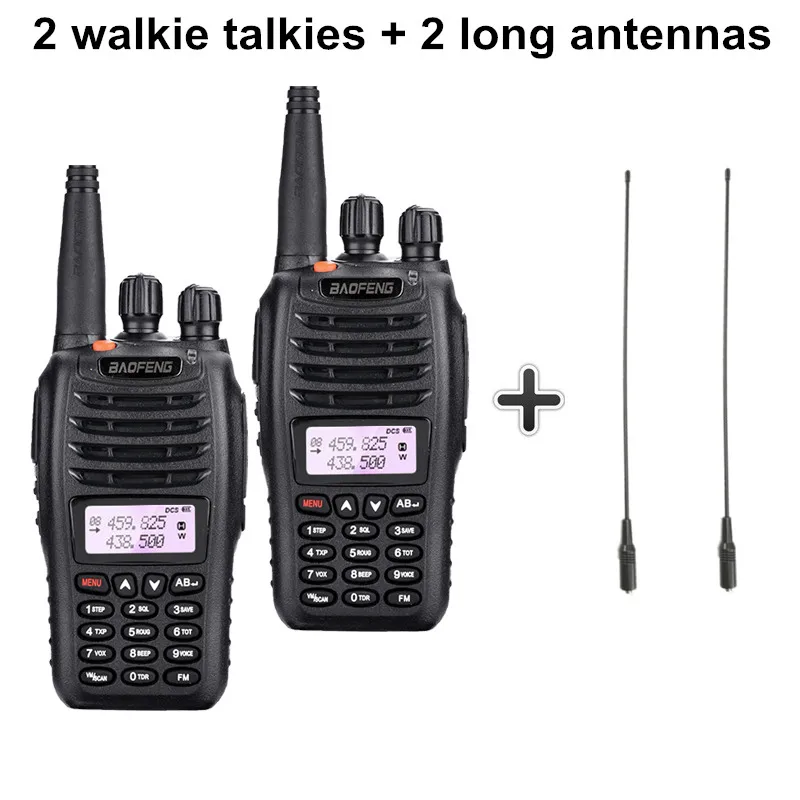 Add 2 38cm antennas 2 шт. Baofeng UV-B5 портативная рация полицейское оборудование профессиональный двухдиапазонный PTT UV B5 мобильное радио CB Hf приемопередатчик Ham Радио UVB5 - Color: Add 2 38cm antennas