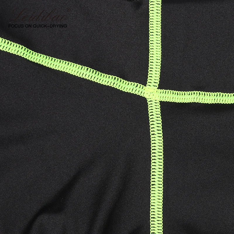 Штаны для бега мужские высокие эластичные колготки со средней Талией Спортивные