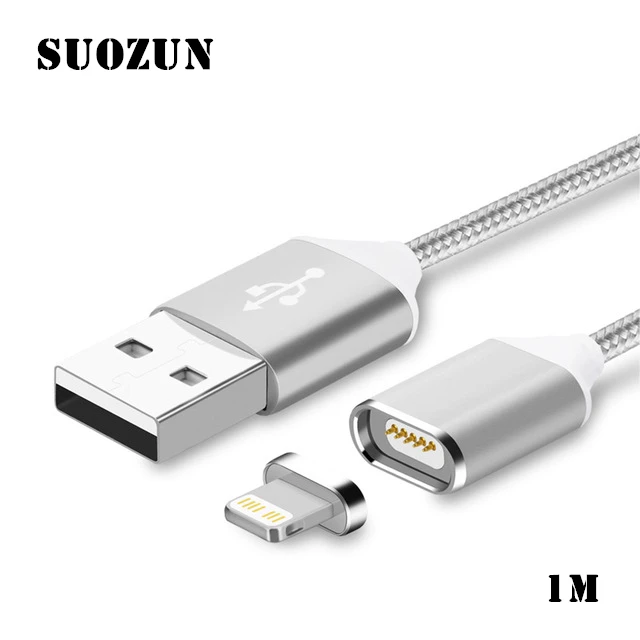 Магнитный кабель SUOZUN Mantis для быстрой зарядки USB-кабель 5 6 6S 6s p 7 1 м нейлоновое