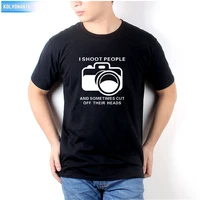 2021 fashion new top tees casual short sleeve t shirt funny i shoot people photographer gift camera photography printed t shirts