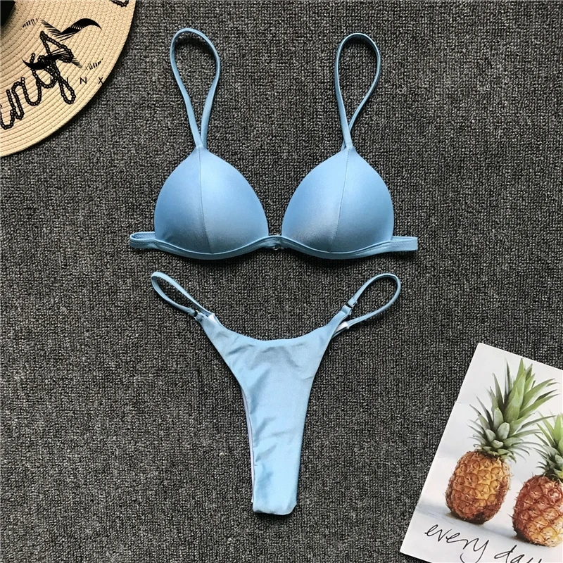 Bikinx сексуальные стринги бикини установить желтый с высокой купальник 2019 Push up