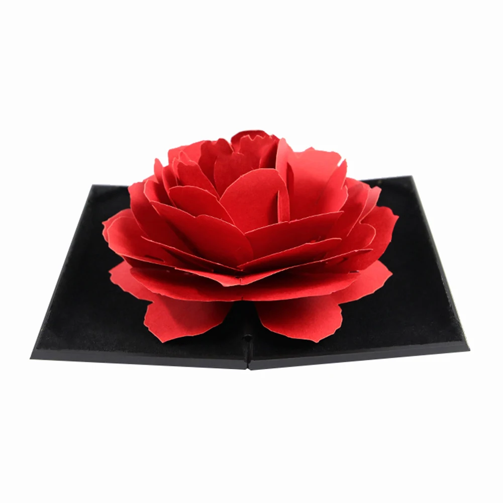 3D винтажные модные элегантные кольца коробка обручальное кольцо цветок розы подарочные коробки для ювелирных изделий дисплей держатель для хранения