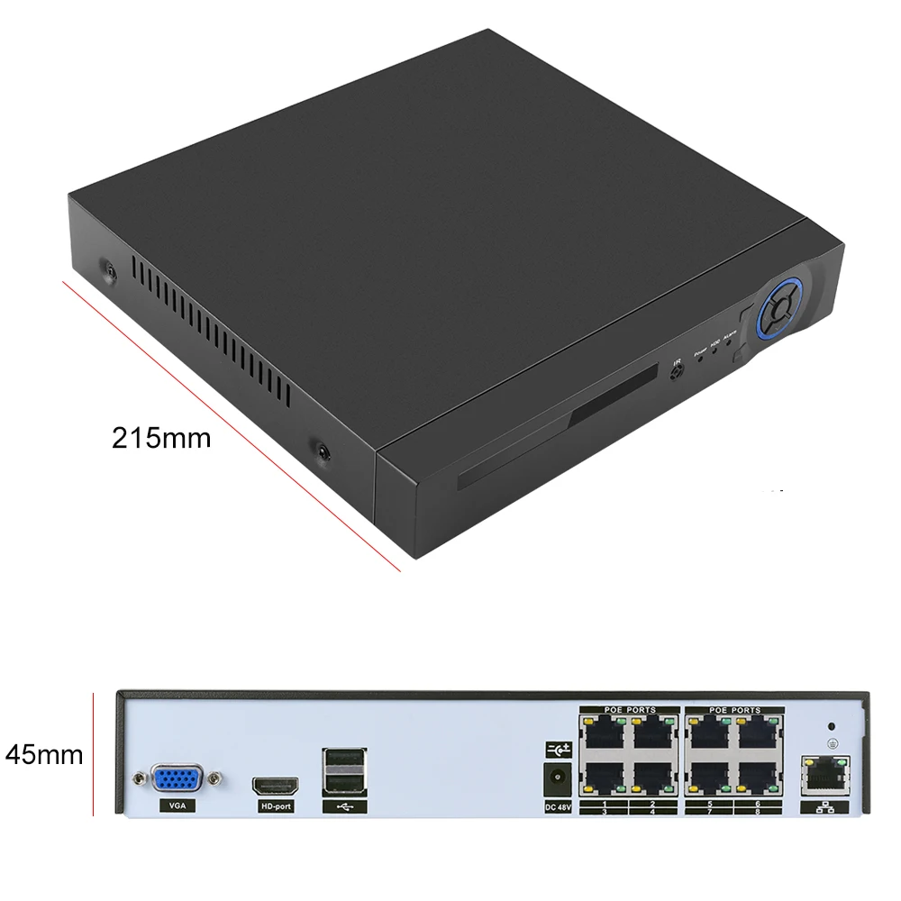 USAFEQLO 4CH 8CH 1080 P 48 В POE NVR XMEYE 802.3af P2P ONVIF сети видео Регистраторы Full HD 5.0MP для POE IP Камера CCTV безопасности