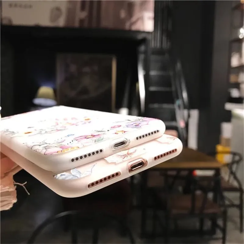 Новый iphone 6/6s/7/8/8 плюс/X мультфильм Единорог для XR mobile shell тиснением цветок кактуса