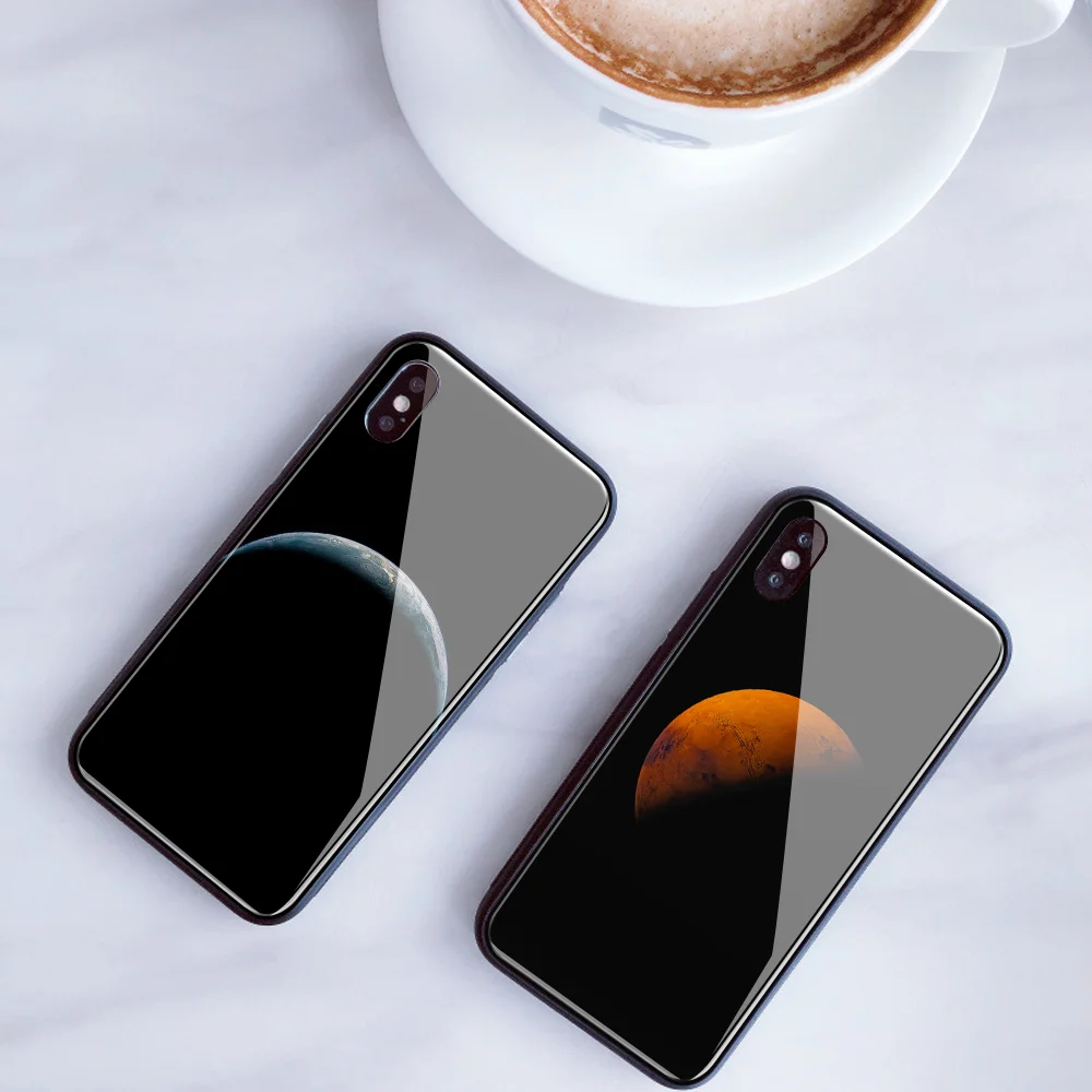 Обои DIY чехол для телефона для iPhone 8 6s 7X6 Plus на заказ Чехол DIY закаленное стекло чехол для телефона для iPhone X XR XS MAX чехол