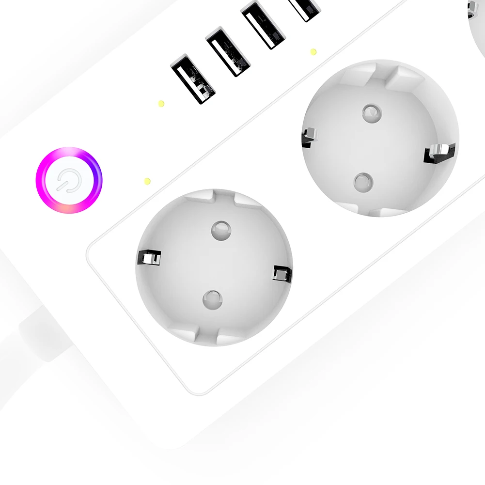 WiFi Smart power Strip US Защита от перенапряжения с 4 разъемами 4 для смартфона с usb-портом переключатель домашнего управления работает с приложением Smart Life
