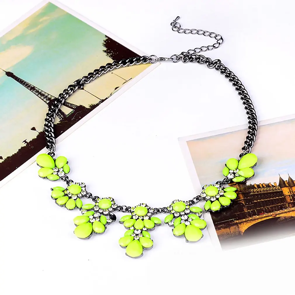 Ретро акриловые цветок ключицы цепи дворец великолепный стильный орнамент